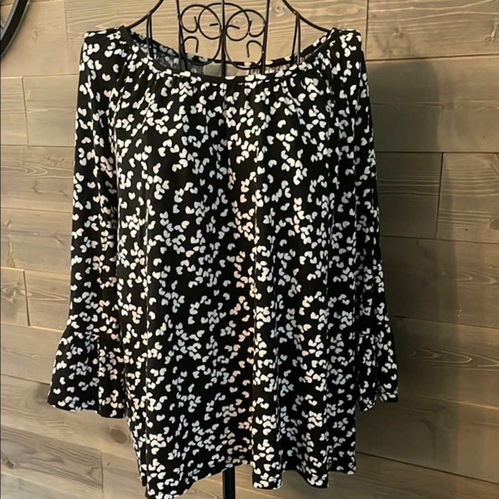 Michael Kors Valentine heart leaves blouse